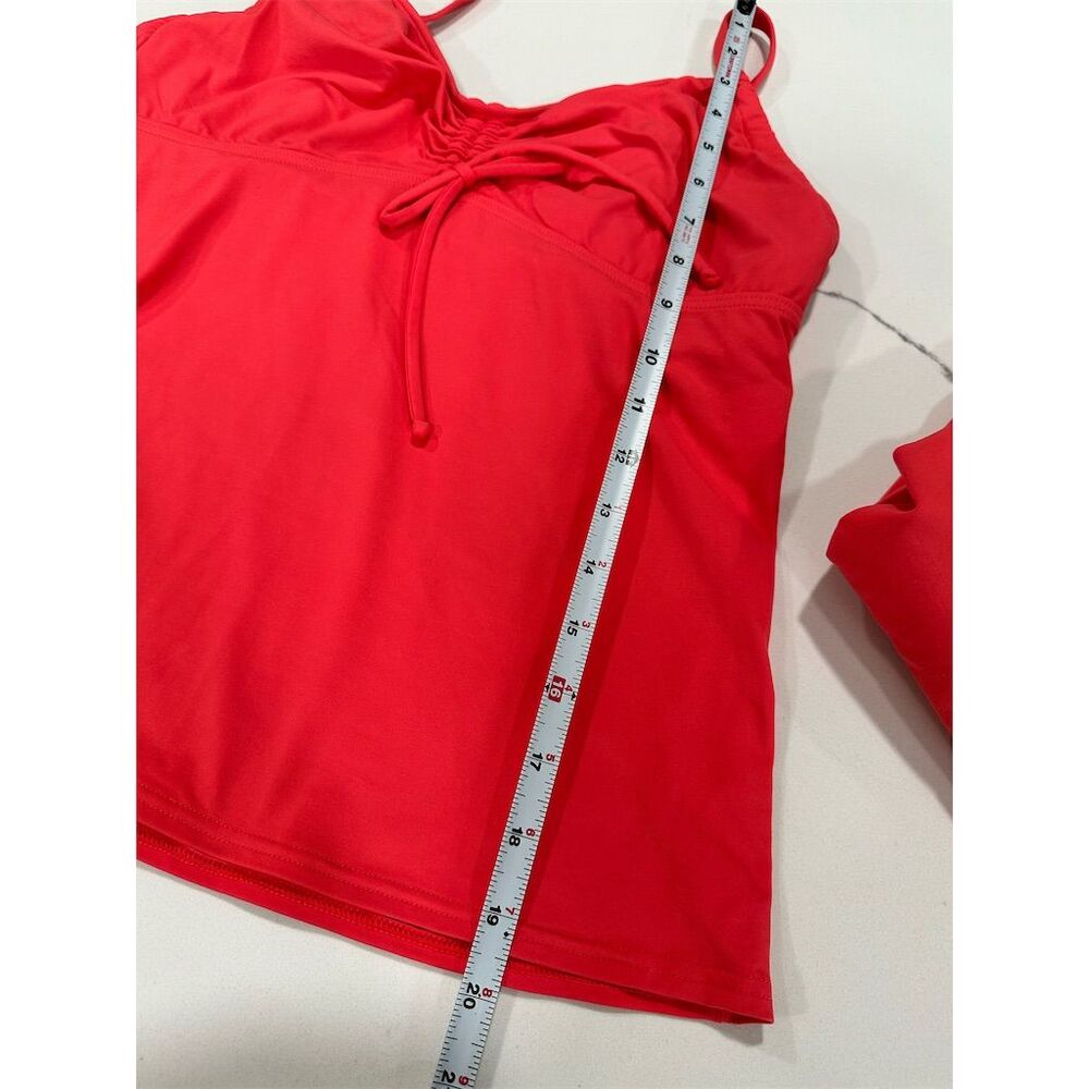 EUC Lands' End Women's Coral Tankini Swimsuit Set Skirt Top Size10 2-Piece - Picture 6 of 6